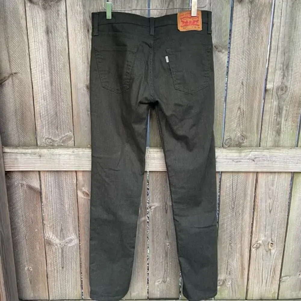 Levi's 511‎ Trousers Skinny Fit Stretch Cotton Mid-Rise Size W32 L34 Dark Gray